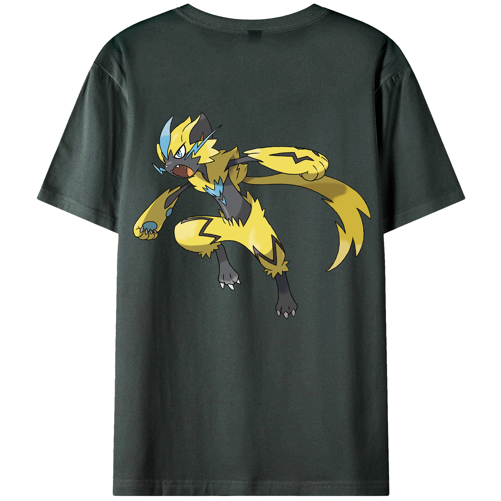 （画像用） ポケットモンスター Pokémon 綿100％ メンズ半袖Tシャツ（バックプリント） 通気性